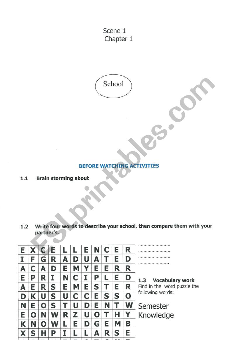 Dead Poets Society part 1 worksheet