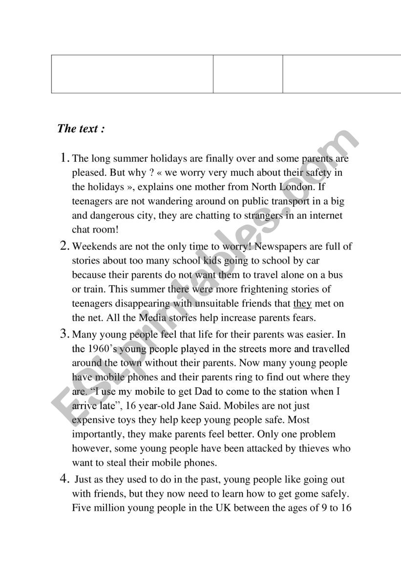 Let�s review 9th form  worksheet