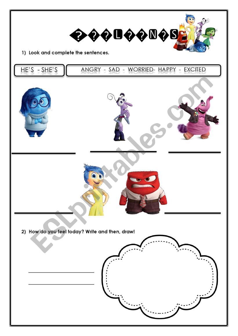 Feelings worksheet
