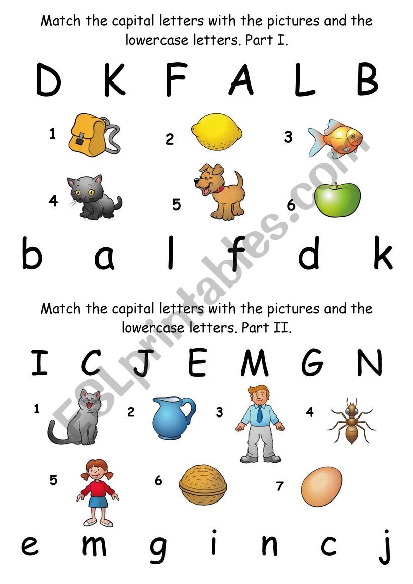 ABC Matching worksheet