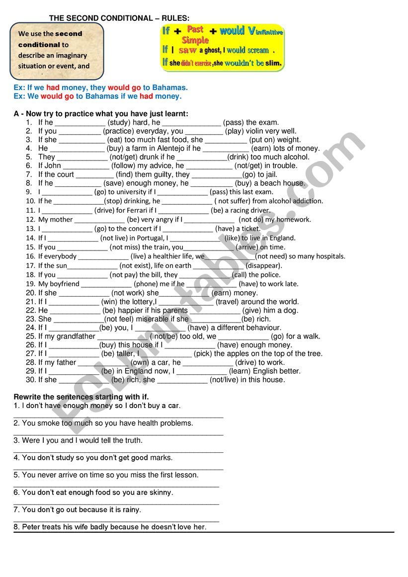 If Clause TYpe 2 worksheet