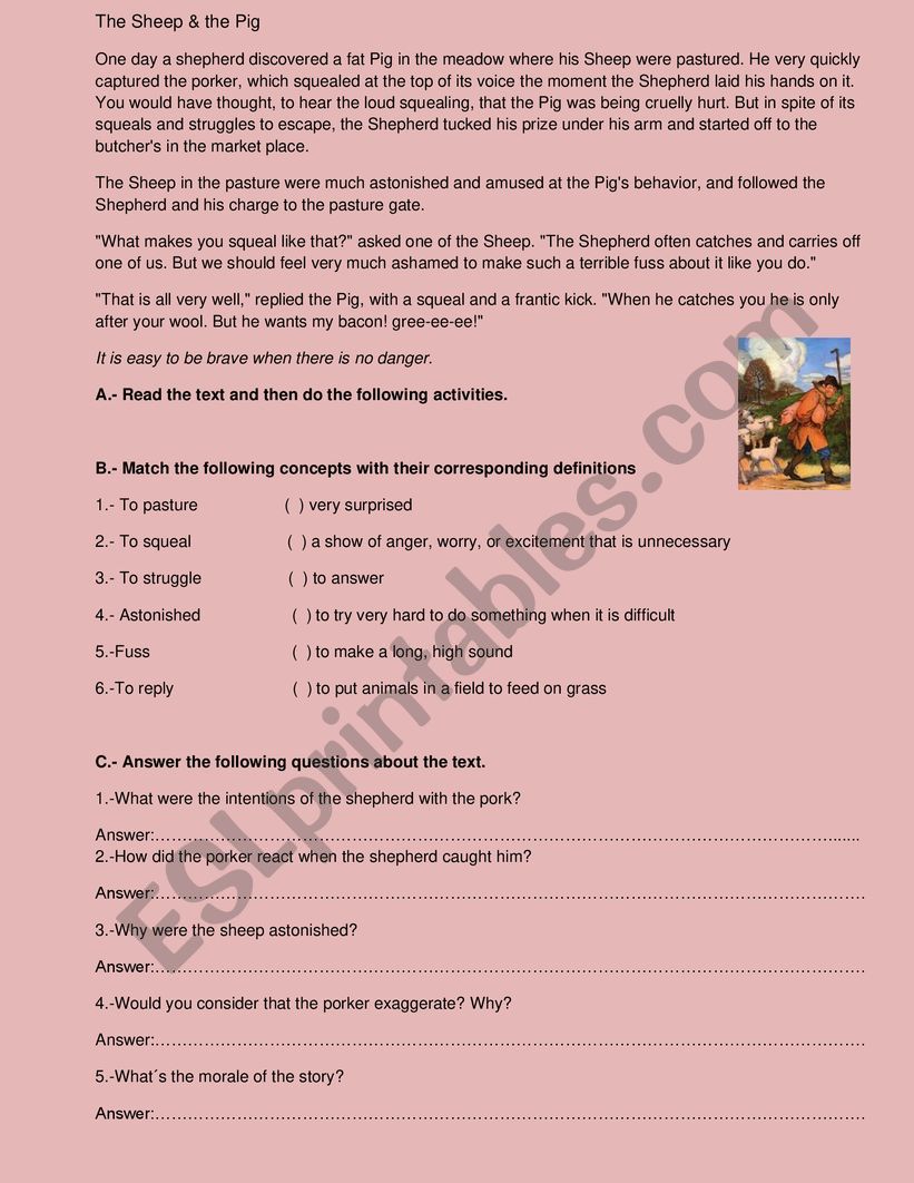 Reading Comprehension worksheet