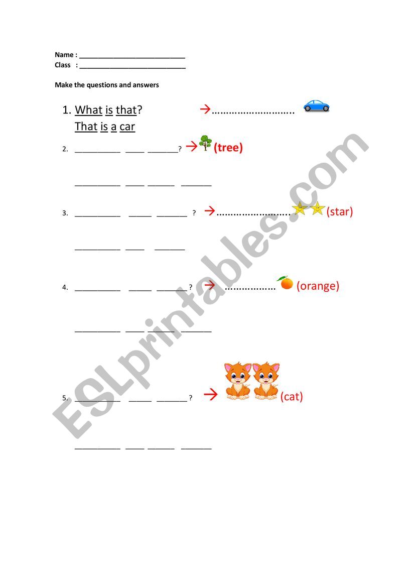 DEMONSTRATIVE PRONOUNS worksheet