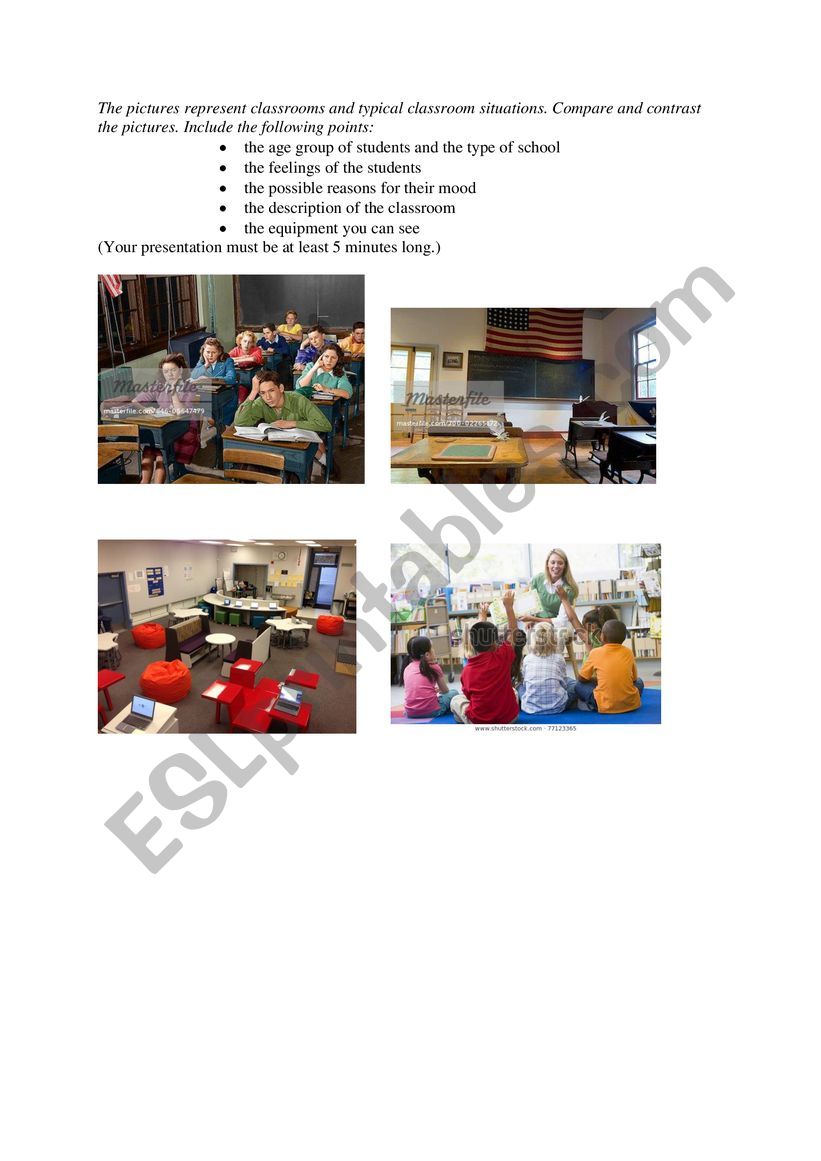 Comparing Schools worksheet