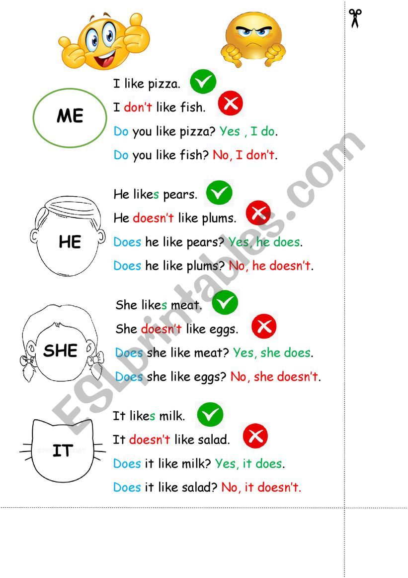 He doesn t like cheese. Don't like или doesn't like. Like don t like Worksheets. Like likes don't like doesn't like Worksheet 2 класс. Like don't like likes doesn't like Worksheets for Beginners.