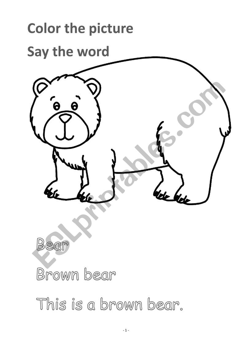 Brown bear, brown bear what do you see Brown bear, brown bear what do you see