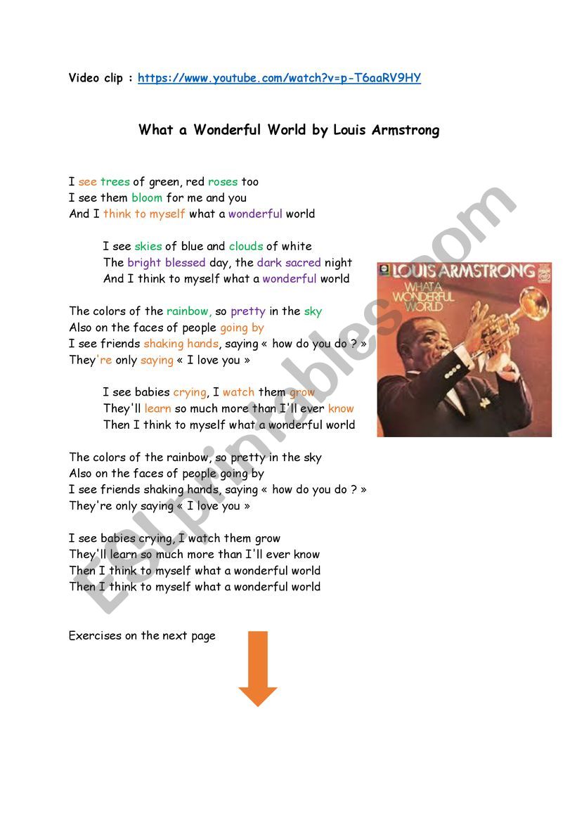 What a wonderful World Song study