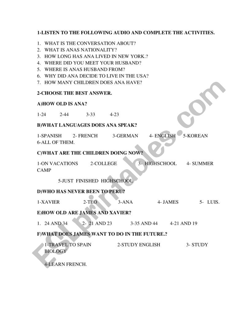  Present Perfect Tense  worksheet