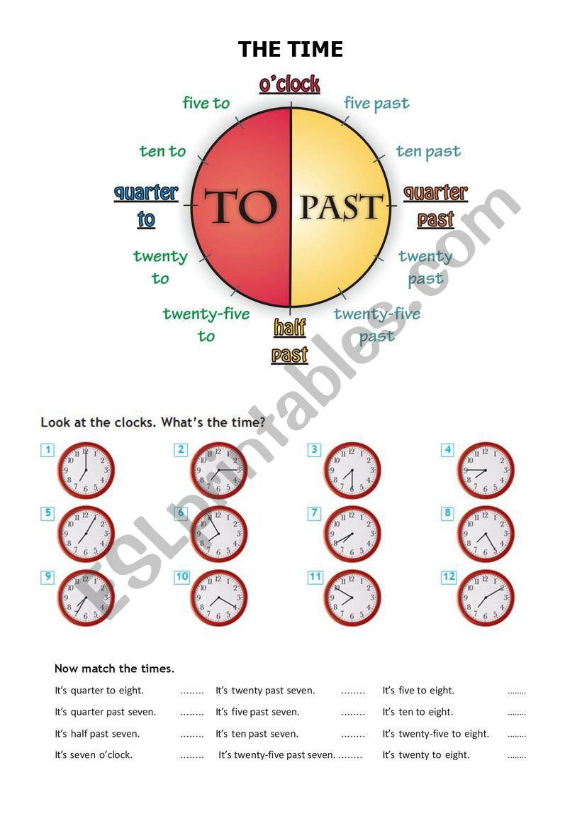 The Time worksheet