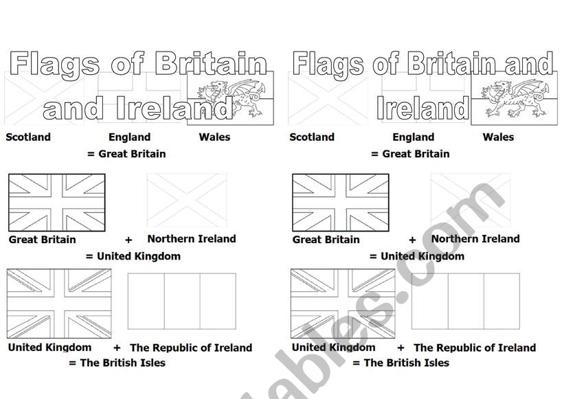 Flags worksheet