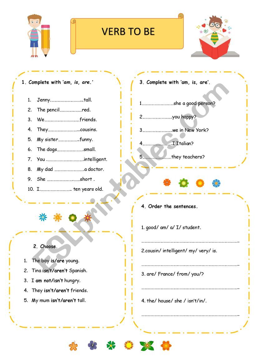 Verb to be worksheet