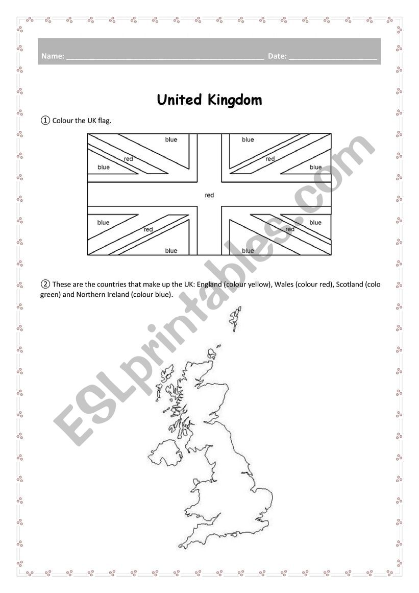 The UK worksheet