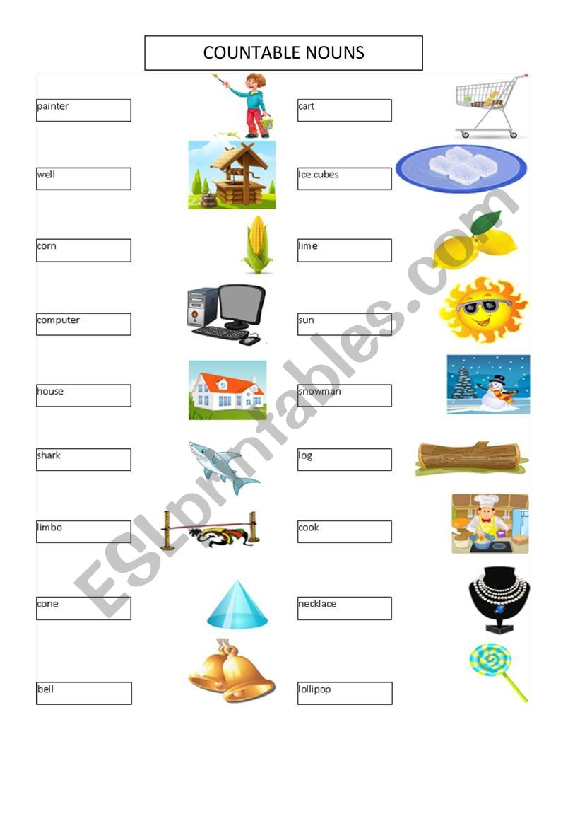 Nouns worksheet