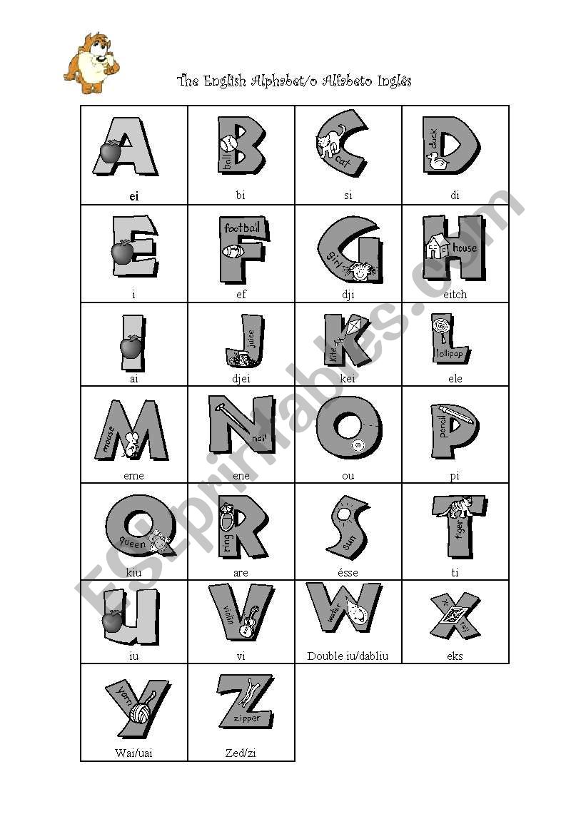 The alphabet worksheet