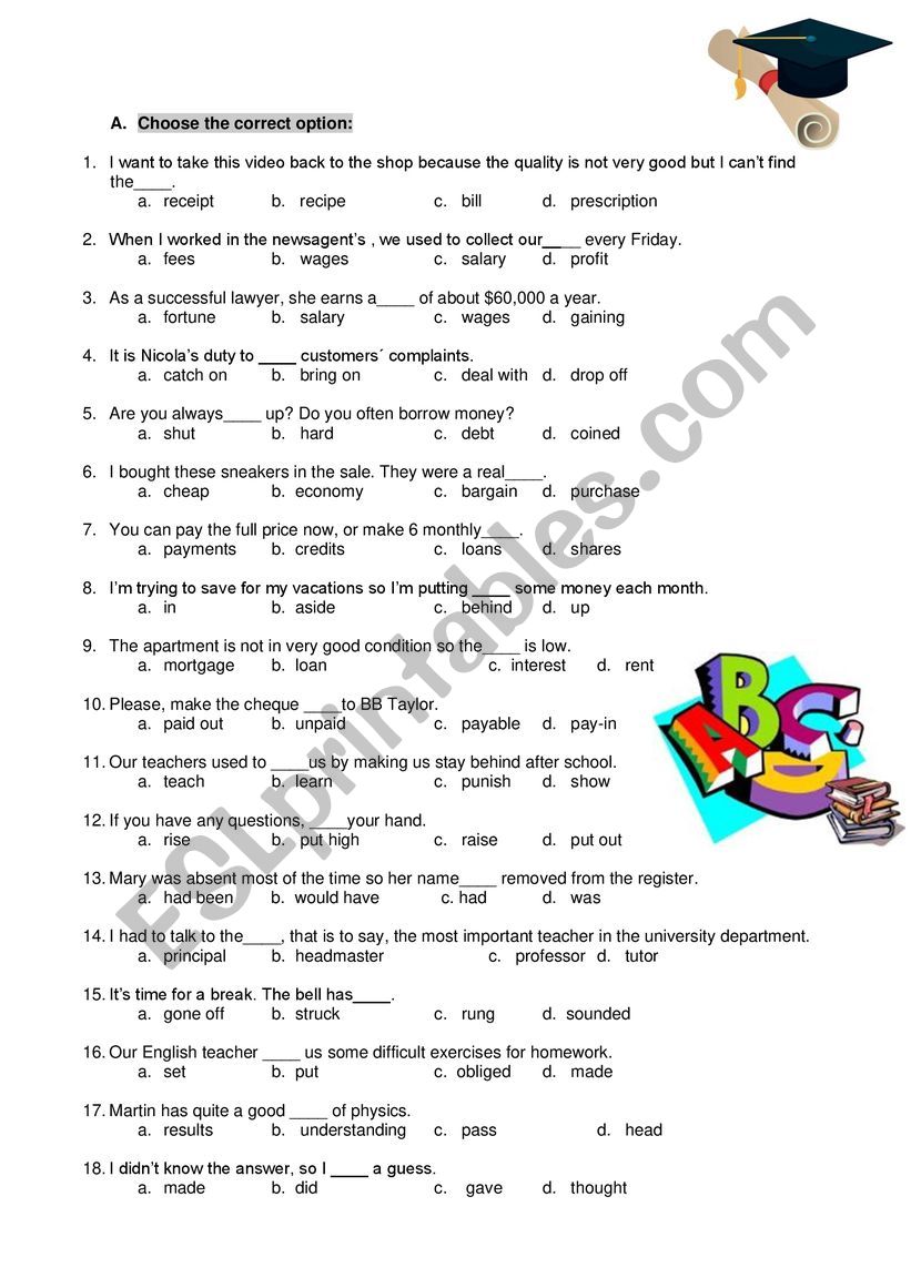 REVISION EXERCISES B2 WITH KEY