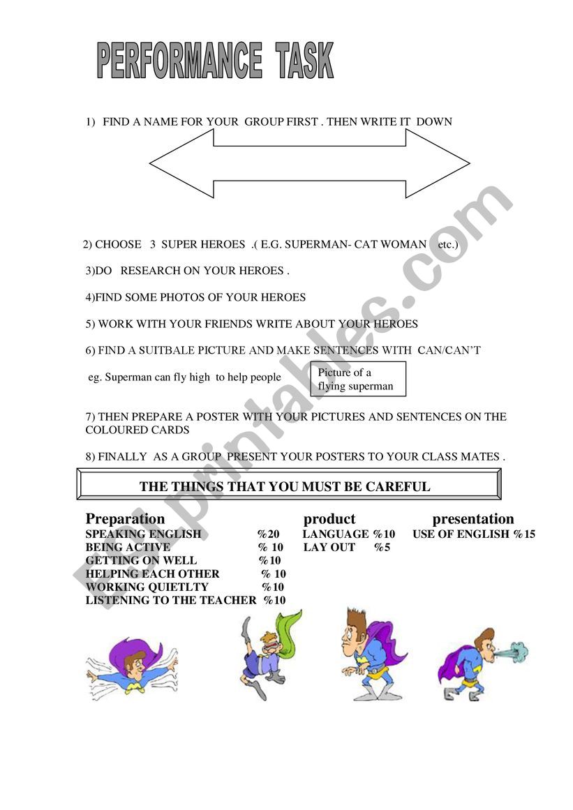 heroes performance homework worksheet