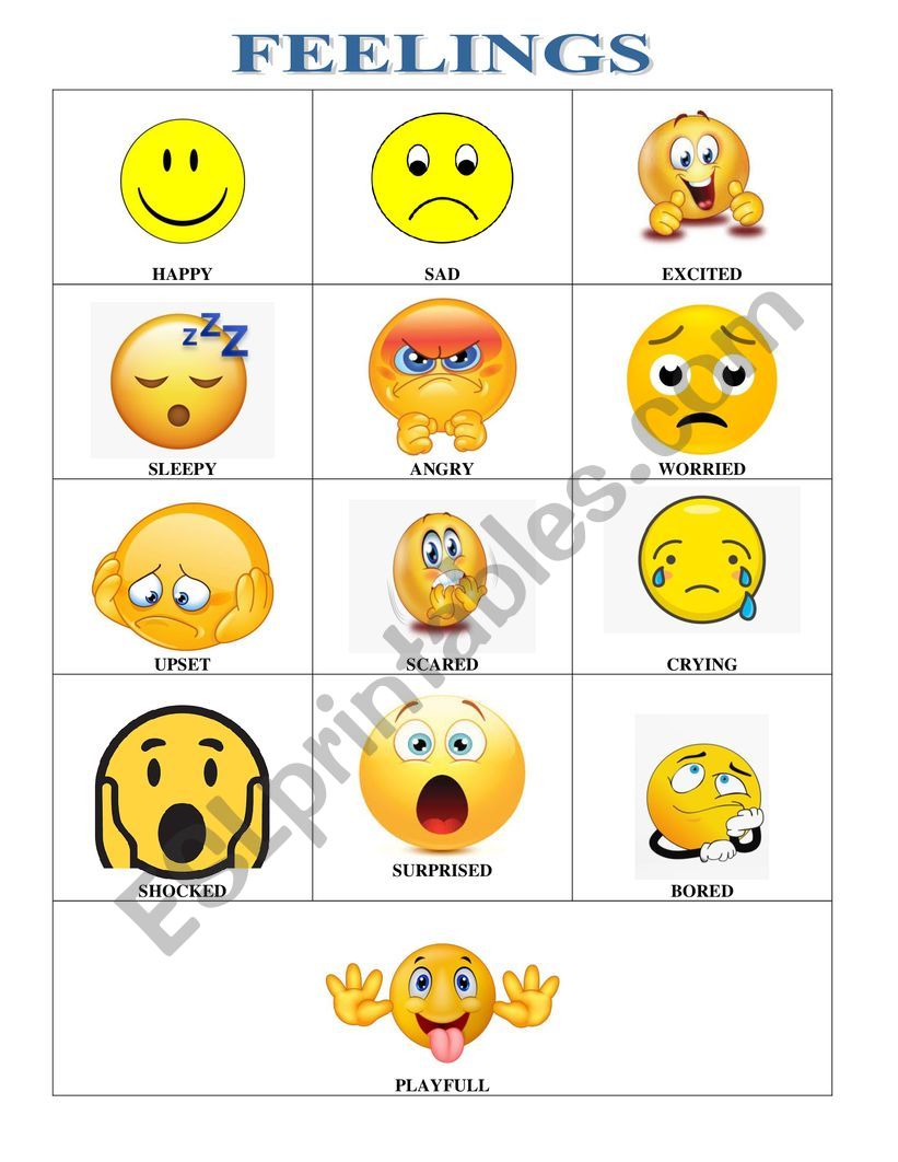 Feelings - ESL worksheet by alinasajerli