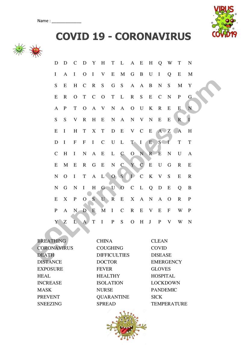 covid 19 - coronavirus  crossword