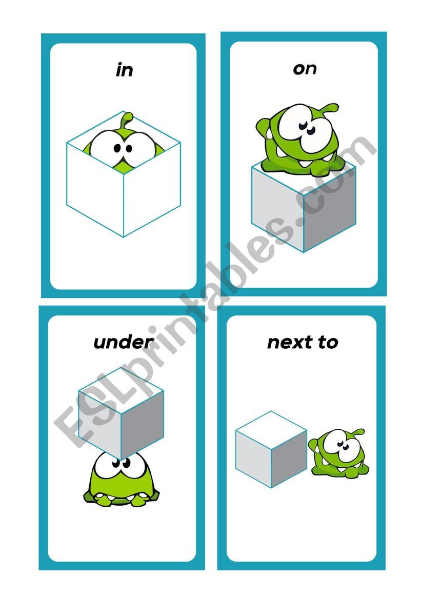 Prepositions of place flashcards