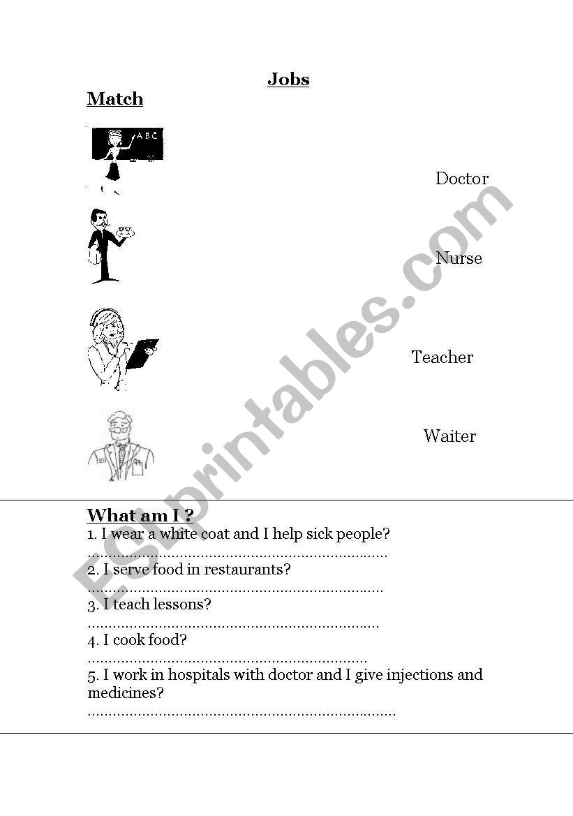 jobs worksheet