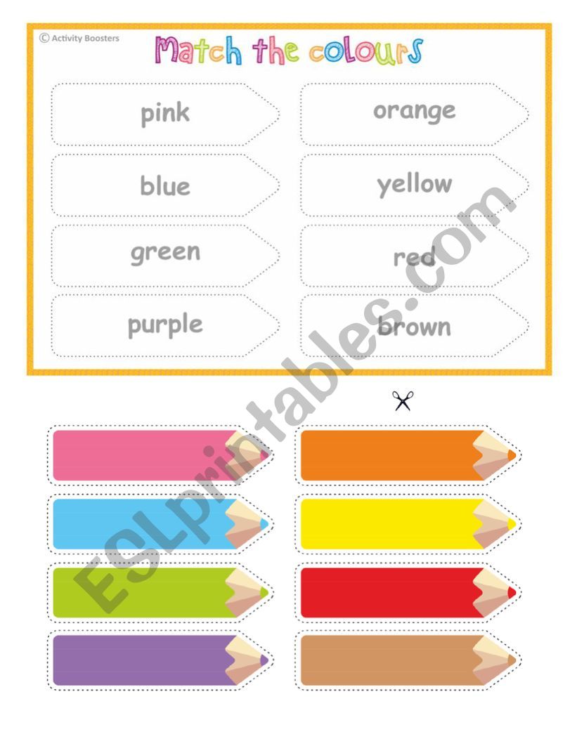 Colors worksheet