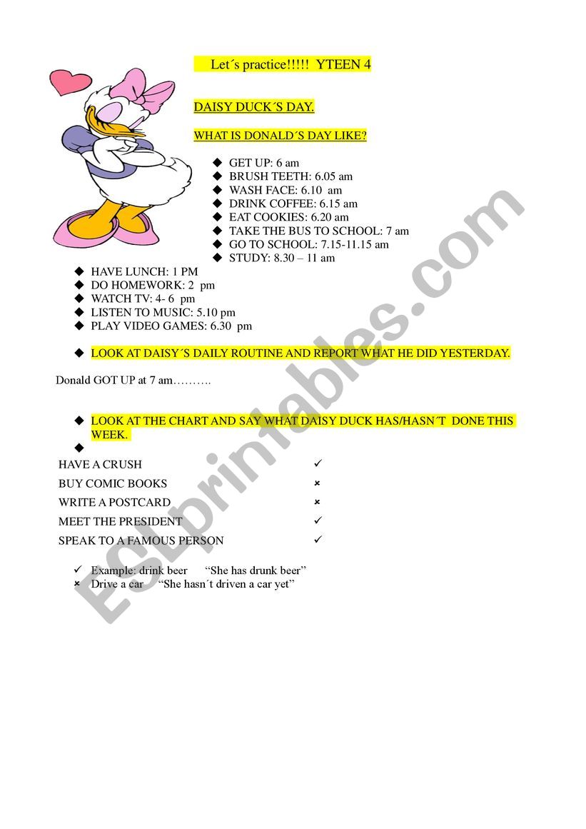 Present Simple, Simple Past, Present Perfect.