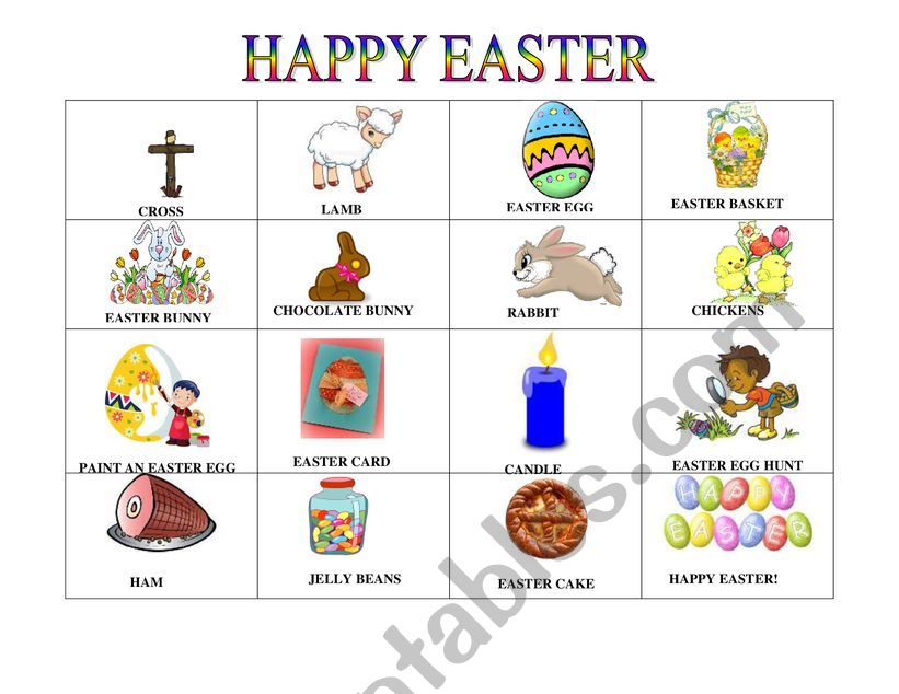 Happy Easter worksheet