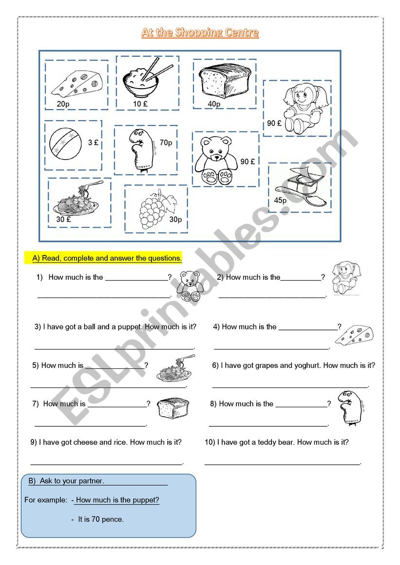 Money - How much? worksheet