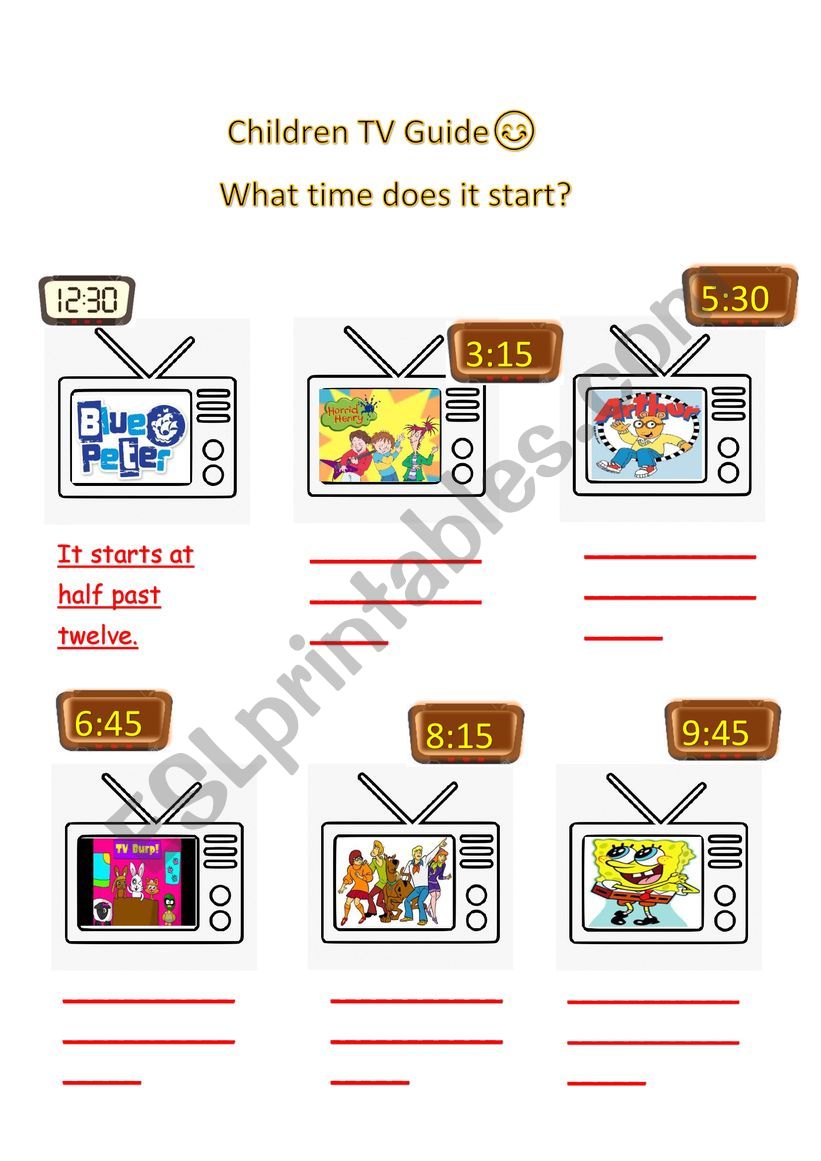 TELL THE TIME worksheet