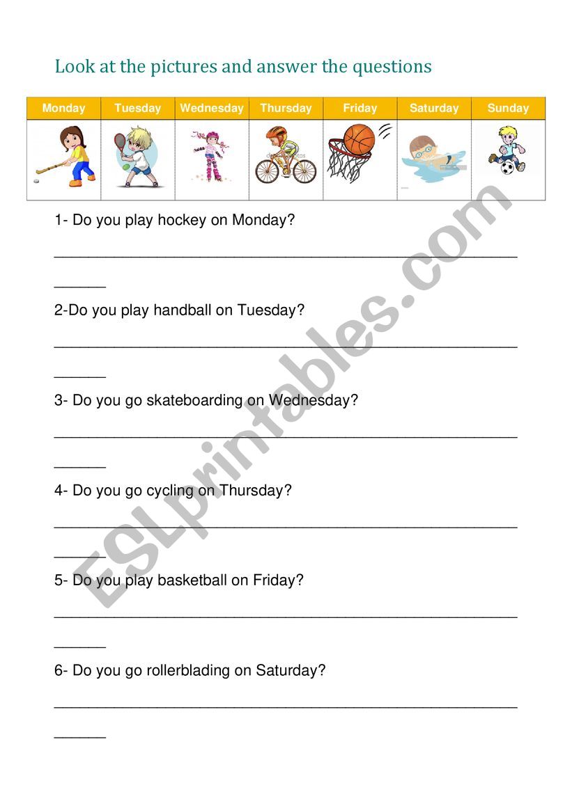 Do you play..? worksheet