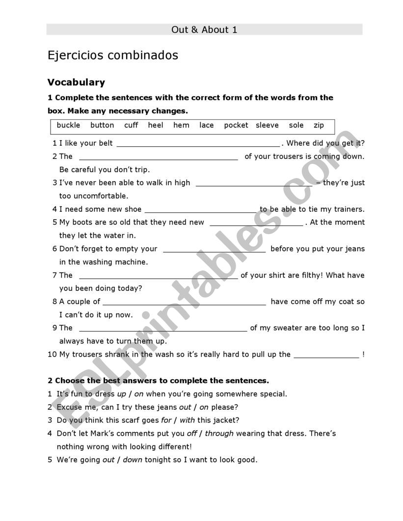 Modal verbs homework worksheet