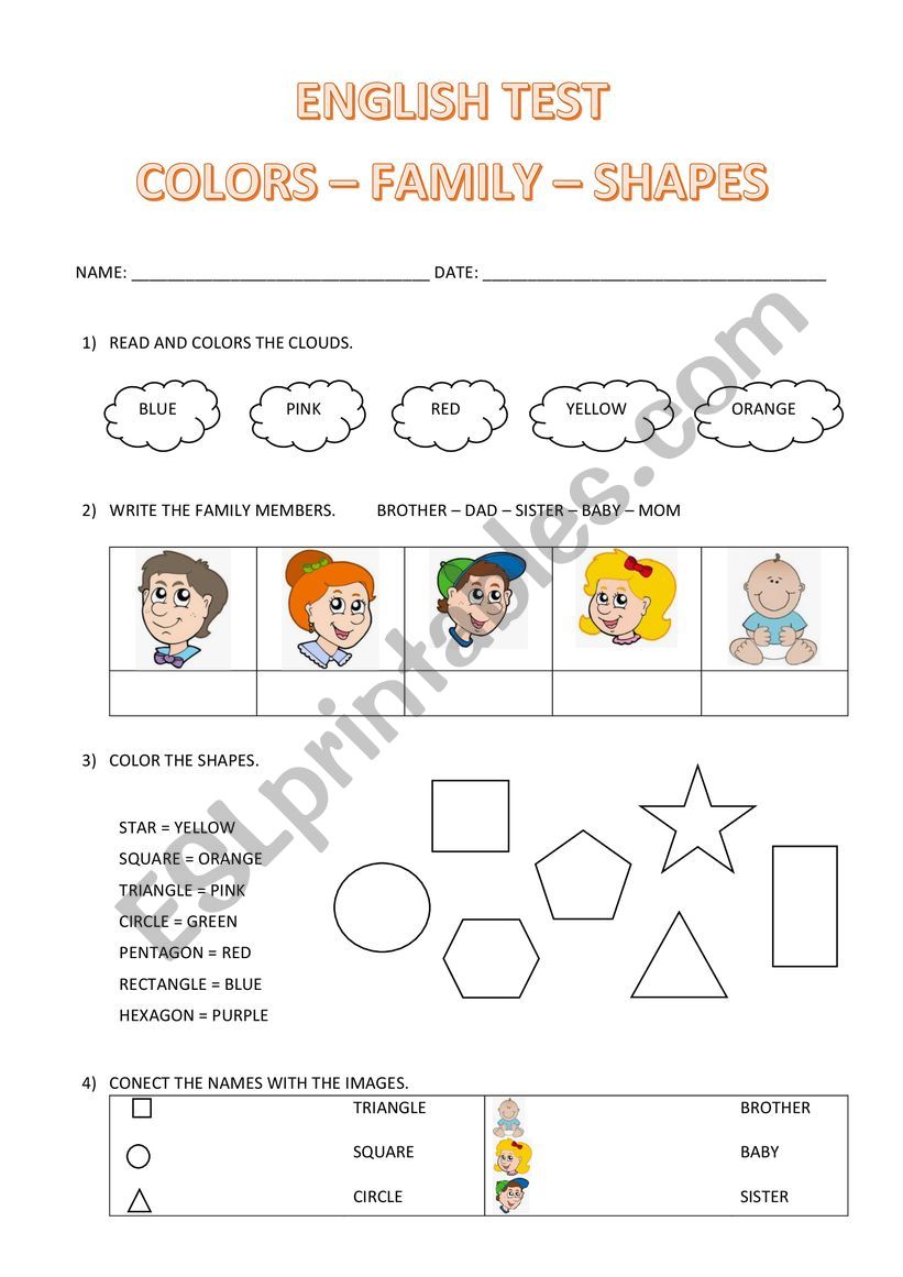 Test activities - Revison worksheet