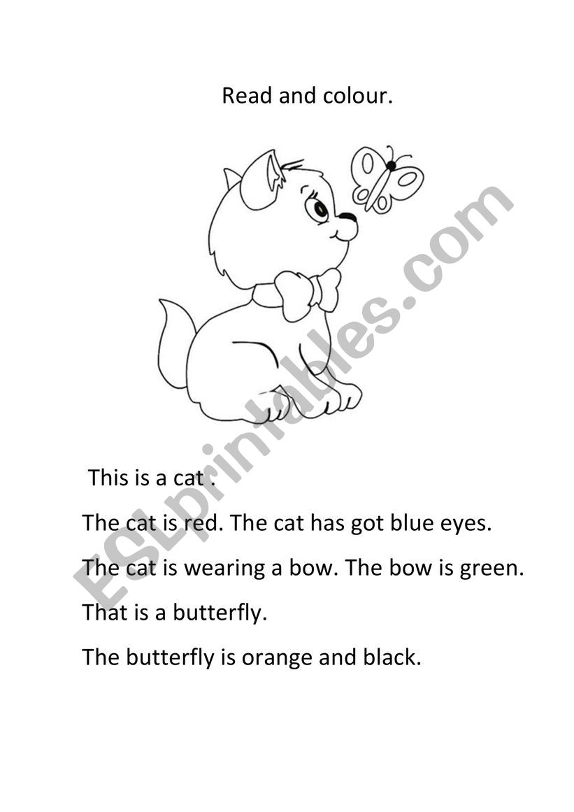Read and colour worksheet