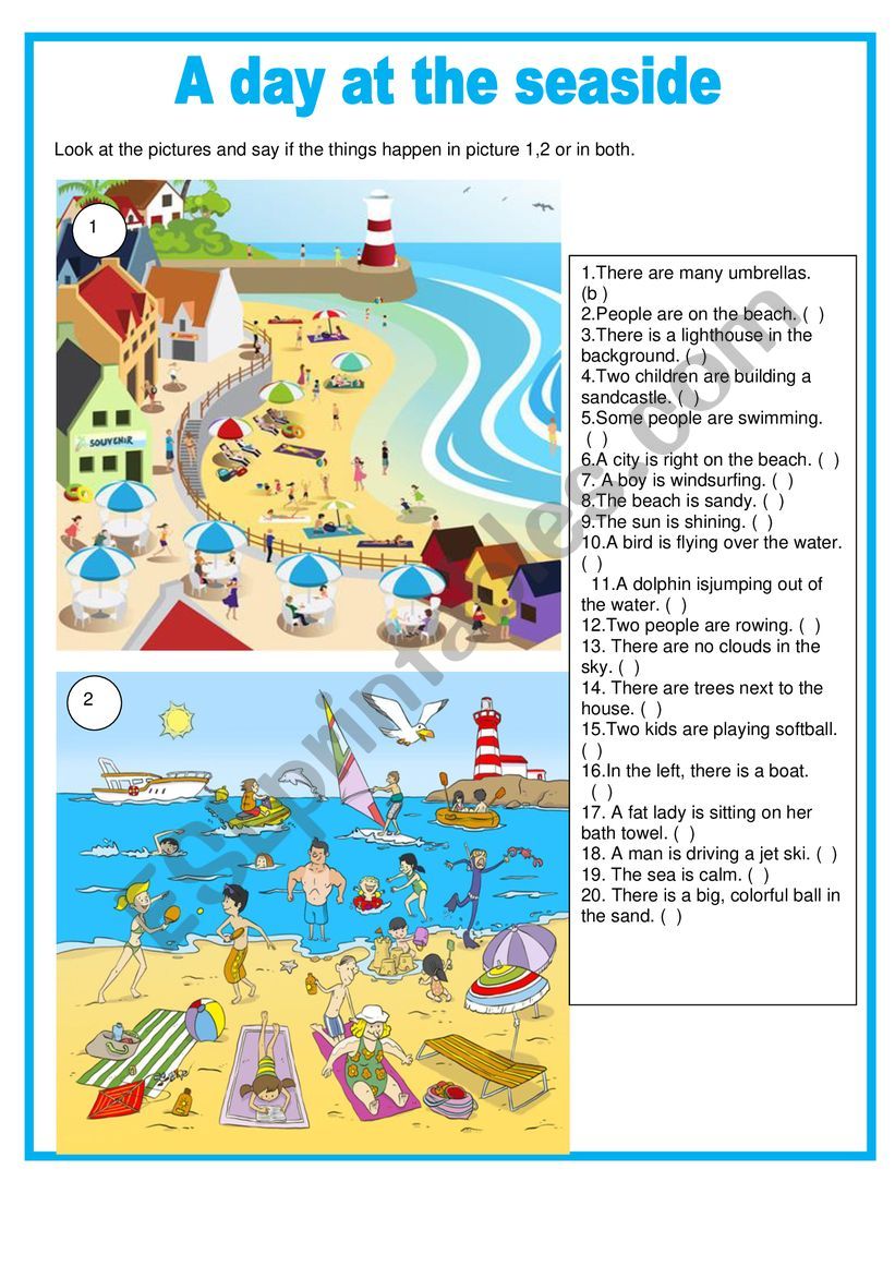 Picture description - At the seaside