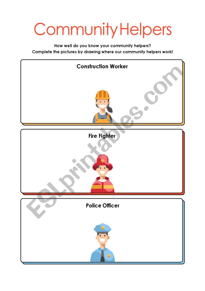 Community Helpers worksheet