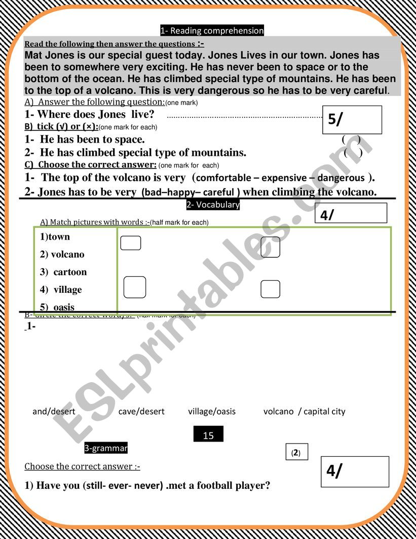 a  summative test based on  book 4  unit 11 t family and friends