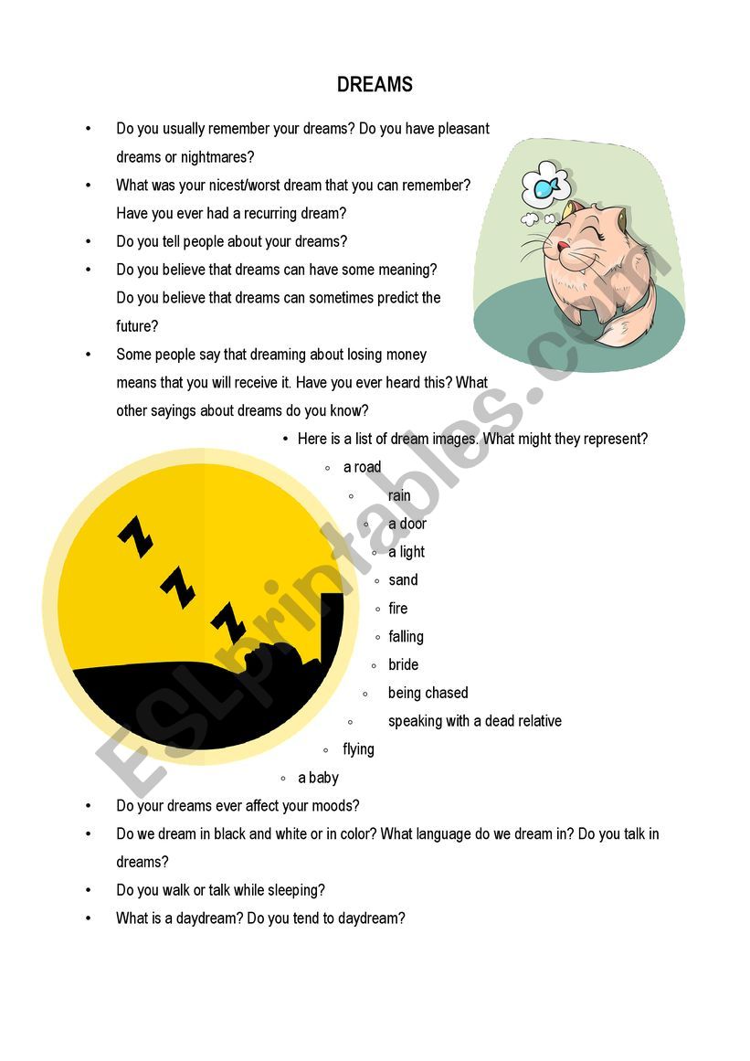 DREAMS conversation worksheet