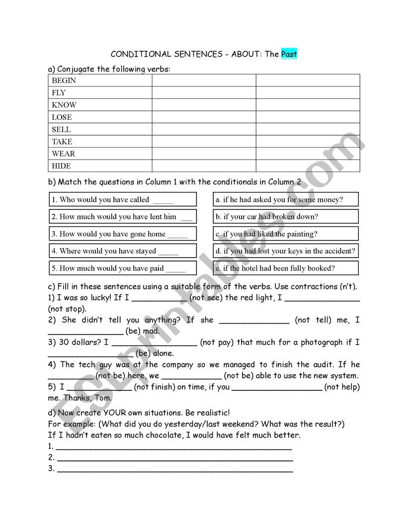 CONDITIONAL SENTENCES - Type 3