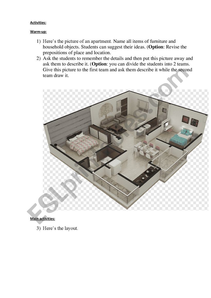 House and prepositions of place and location