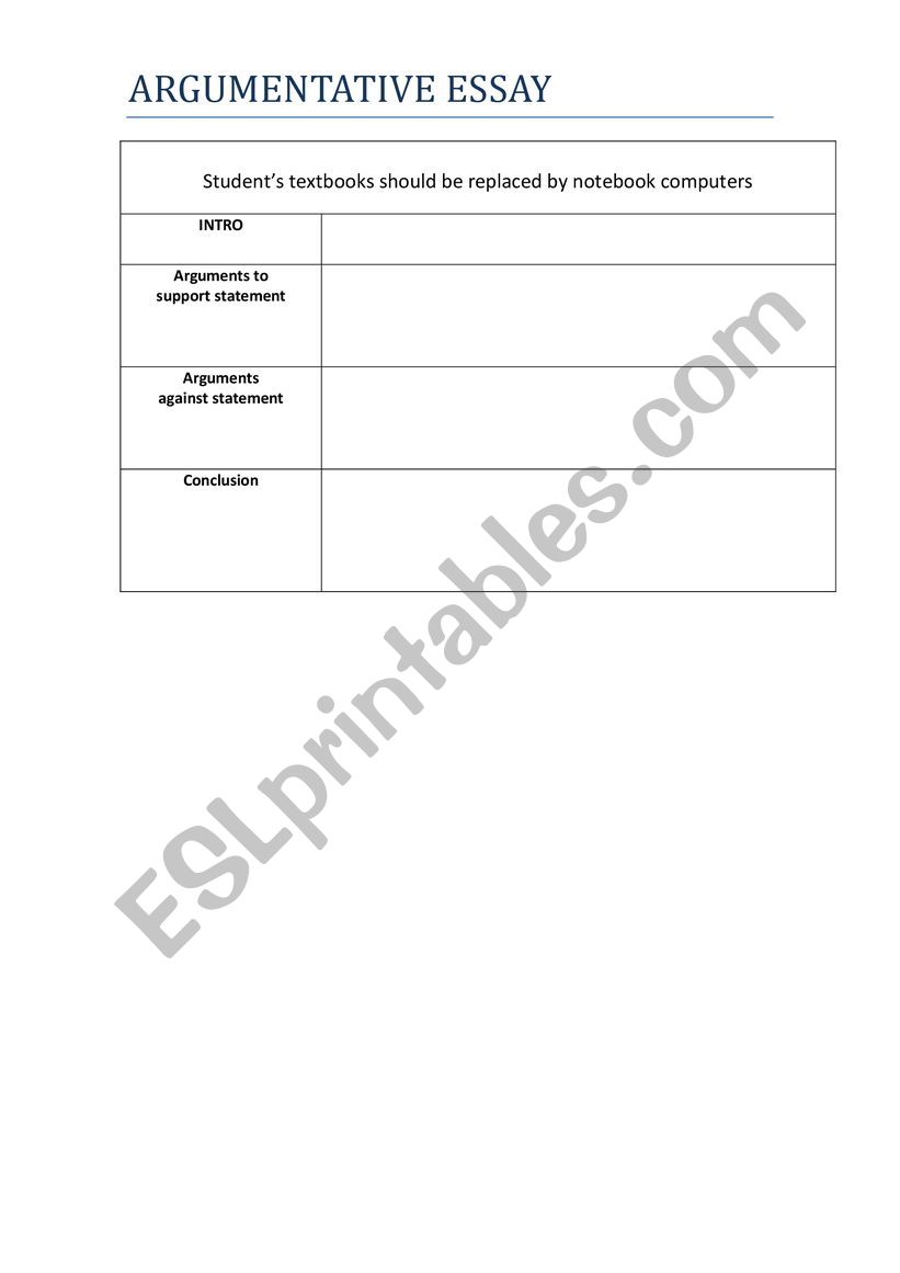 argumentative essay vocabulary worksheet