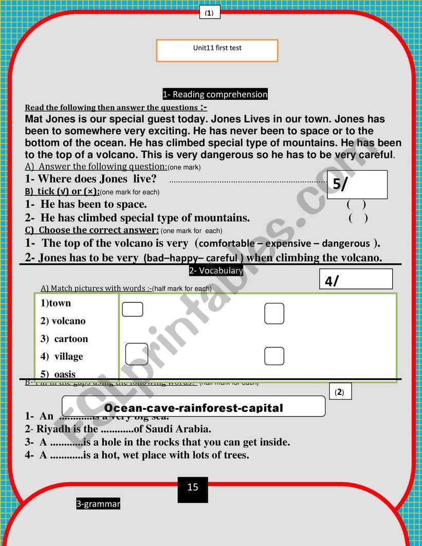 family and friends unit 11 book 4 test 2 book 4