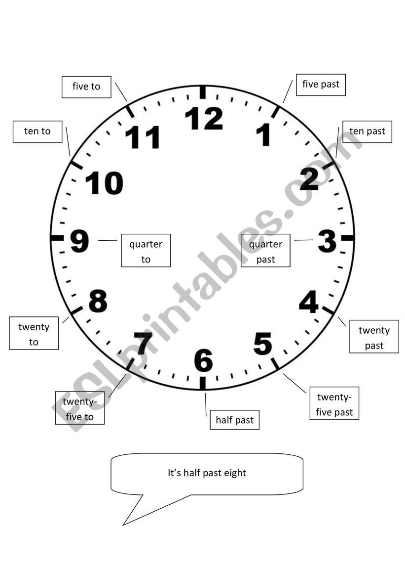 British Time worksheet