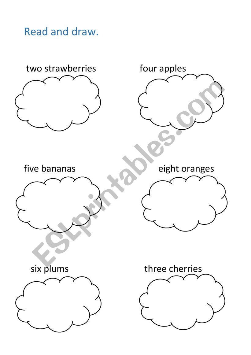 fruits worksheet