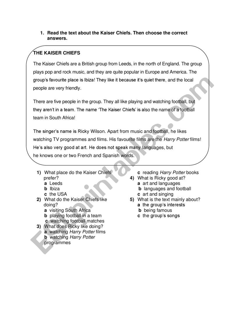 Practice Intermediate Level 2 worksheet