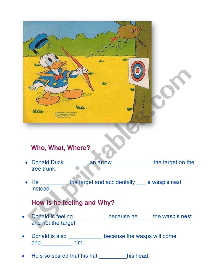 Describe the picture worksheet