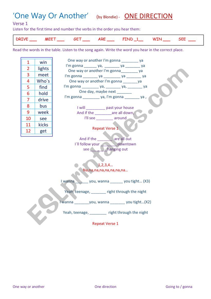 Plans-use of gonna 2nd PART worksheet