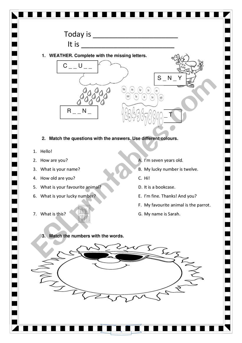 Practice Elementary worksheet