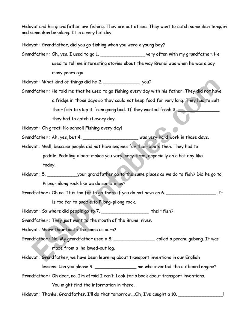 Dialogue Revision worksheet