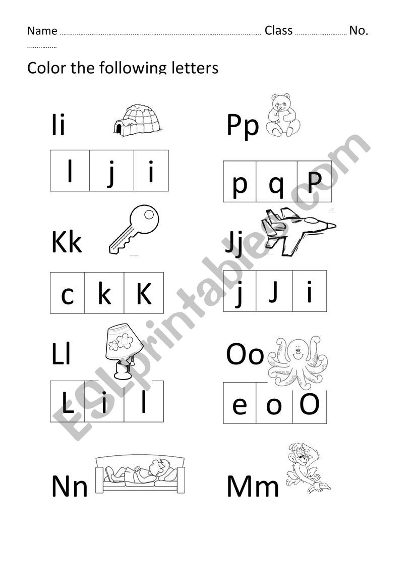 Alphabet exercise worksheet