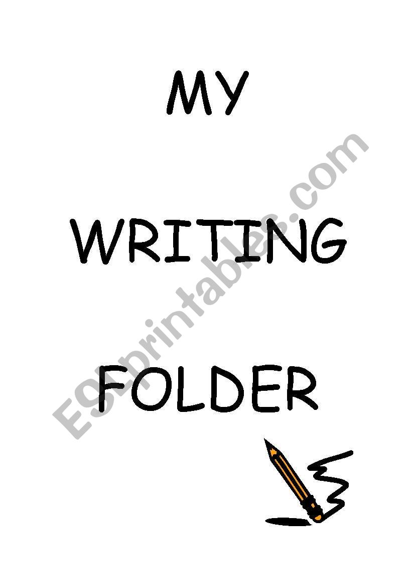 My writing folder title worksheet